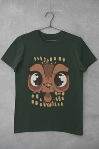 Baby Owl Mens Half Sleeves T-shirt- KidsFashionVilla