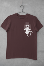 Load image into Gallery viewer, Sliding Cat Women Half Sleeves T-shirt- KidsFashionVilla
