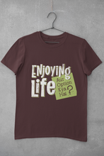 Load image into Gallery viewer, Enjoying Life Women Half Sleeves T-shirt- KidsFashionVilla
