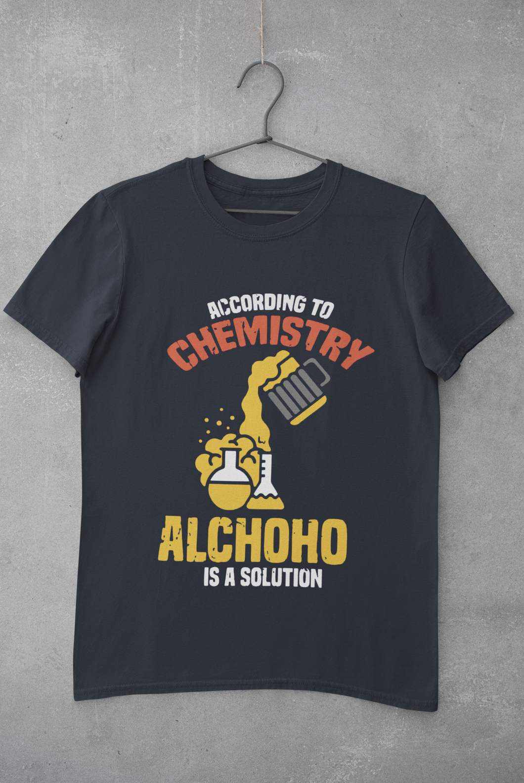 Alcohol Is A Solution Mens Half Sleeves T-shirt- KidsFashionVilla