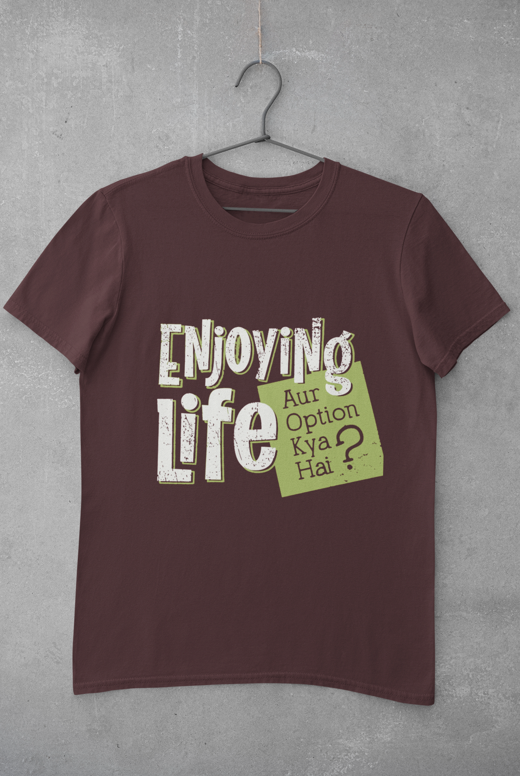 Enjoying Life Mens Half Sleeves T-shirt- KidsFashionVilla