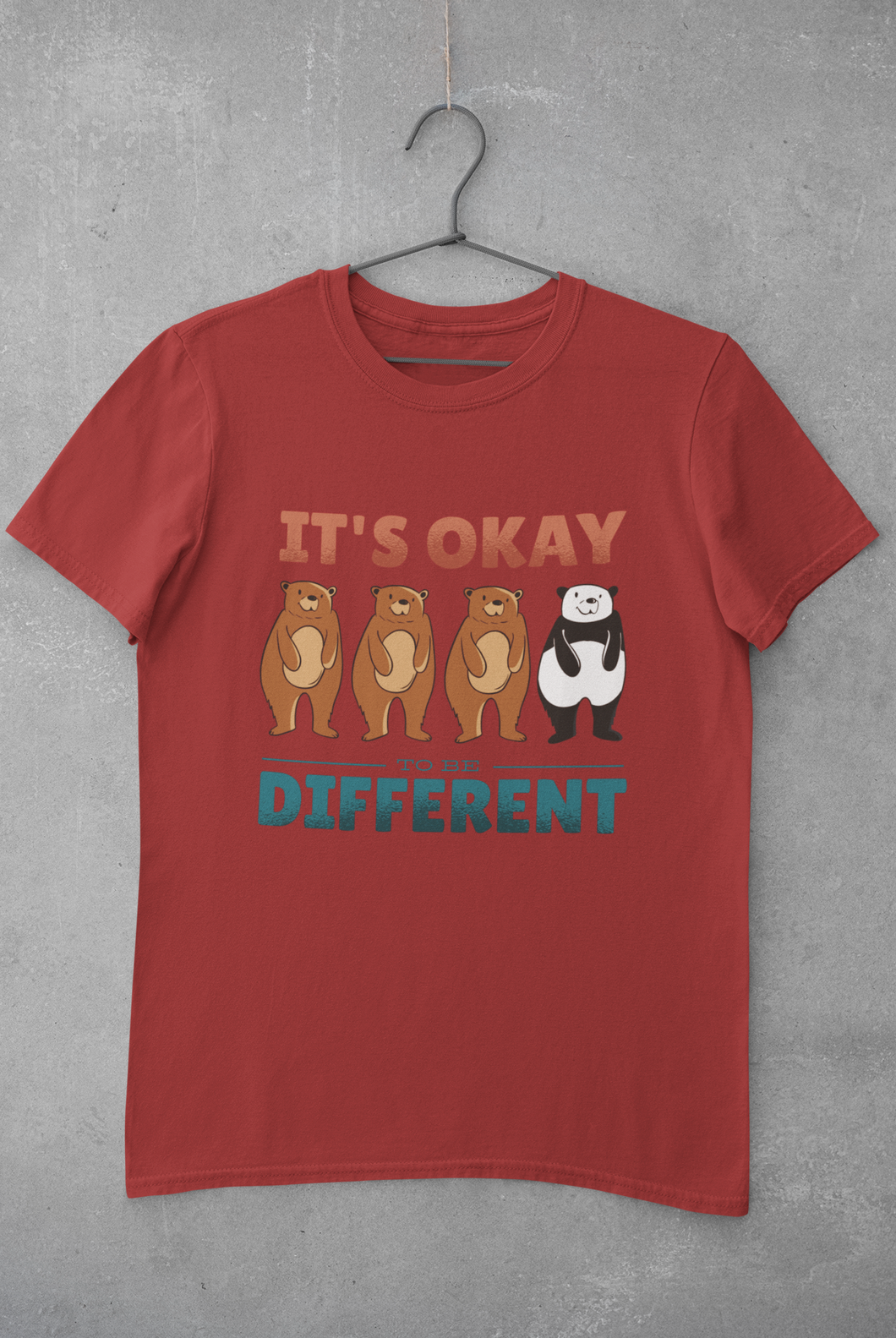 Its Okay To Be Different Mens Half Sleeves T-shirt- KidsFashionVilla