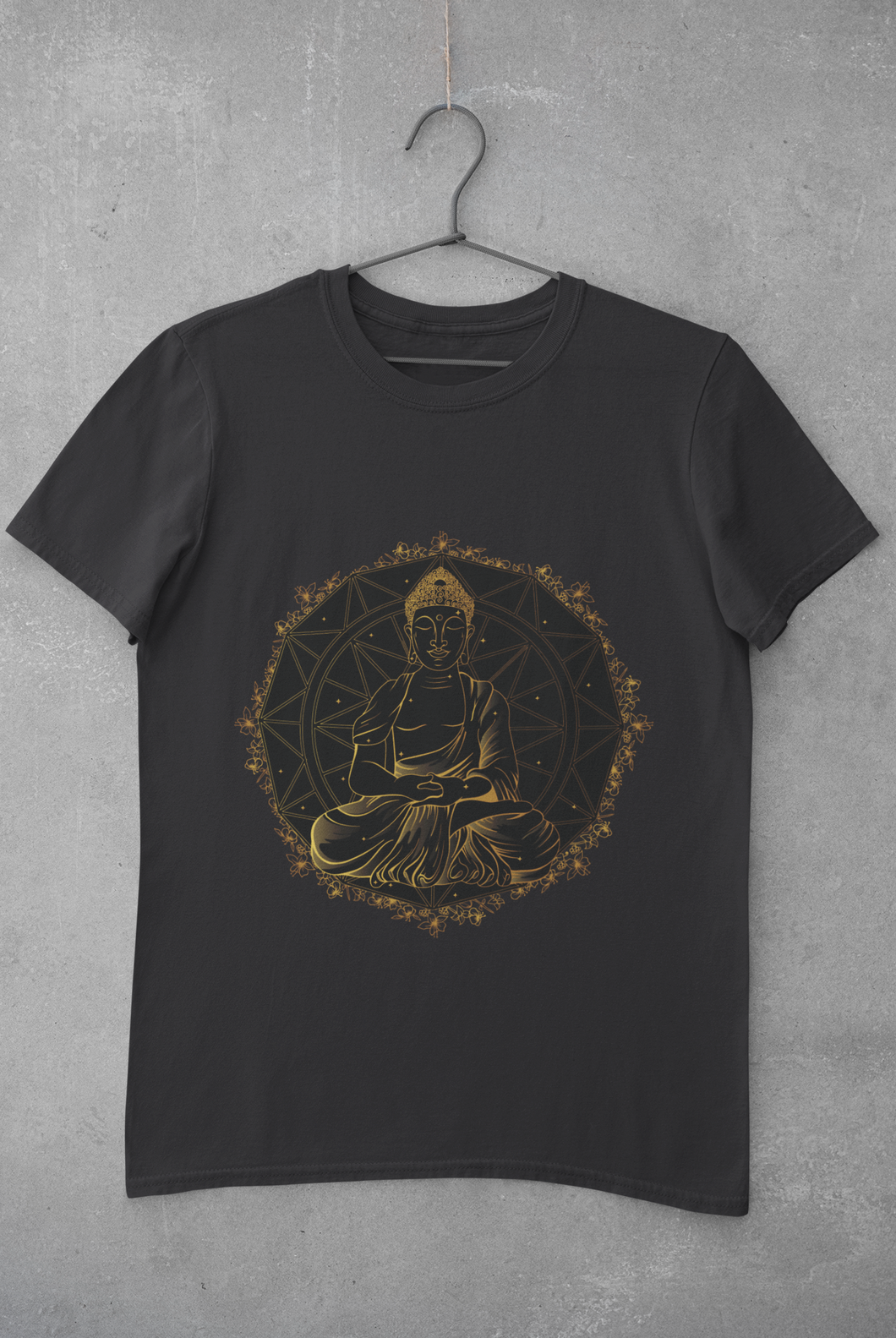 Buddha Gold Women Half Sleeves T-shirt- KidsFashionVilla