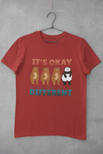 Load image into Gallery viewer, Its Okay To be Different Women Half Sleeves T-shirt- KidsFashionVilla

