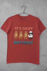 Its Okay To be Different Women Half Sleeves T-shirt- KidsFashionVilla