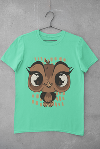 Baby Owl Mens Half Sleeves T-shirt- KidsFashionVilla