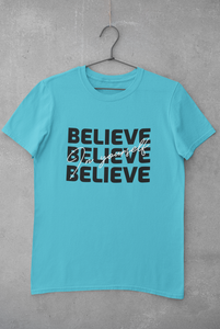 Believe Mens Half Sleeves T-shirt- KidsFashionVilla