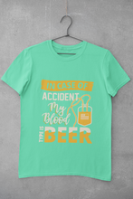 Load image into Gallery viewer, My Blood Type Is Beer Mens Half Sleeves T-shirt- KidsFashionVilla
