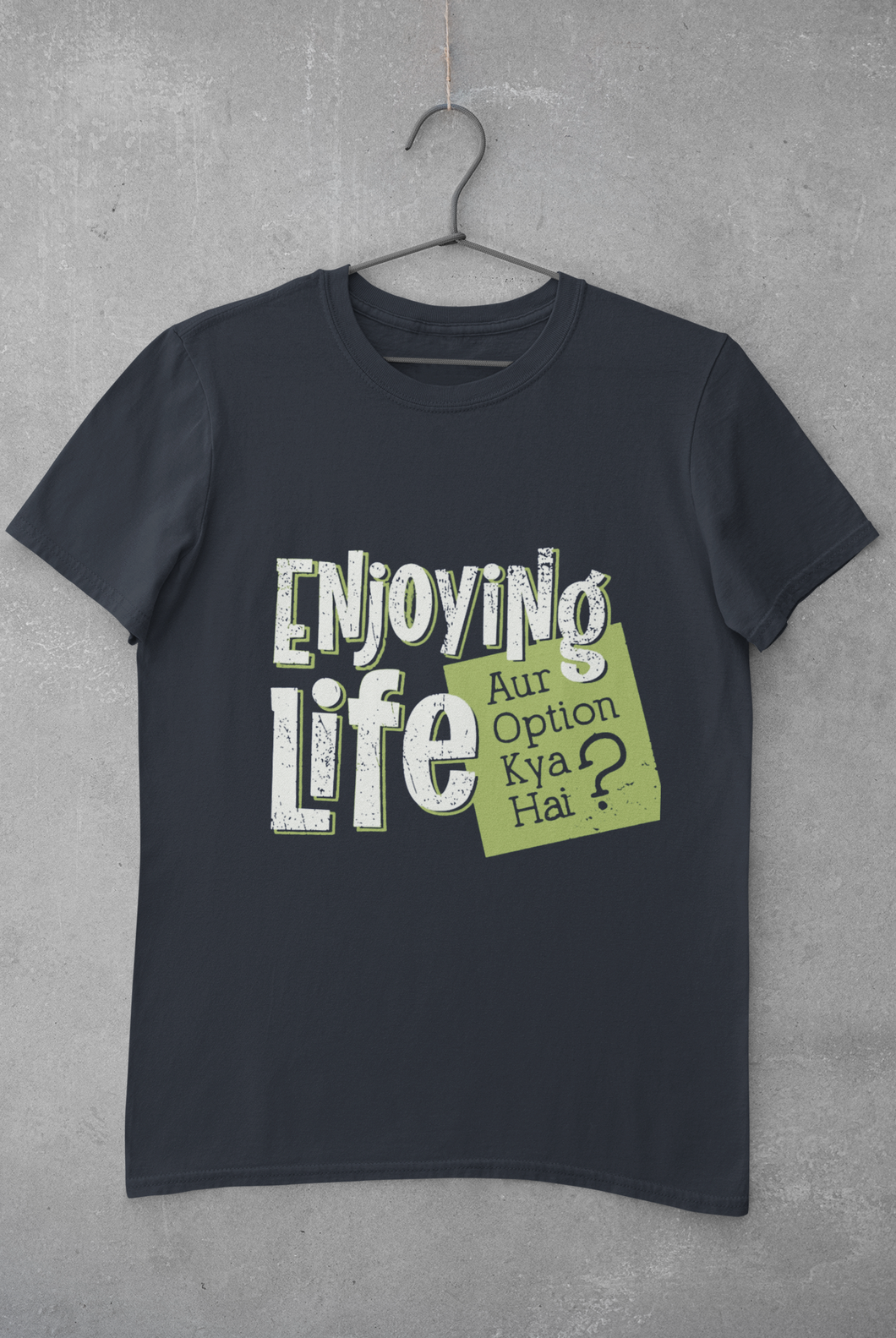 Enjoying Life Mens Half Sleeves T-shirt- KidsFashionVilla