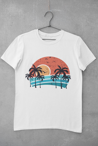 Sunset Mens Half Sleeves T-shirt- KidsFashionVilla