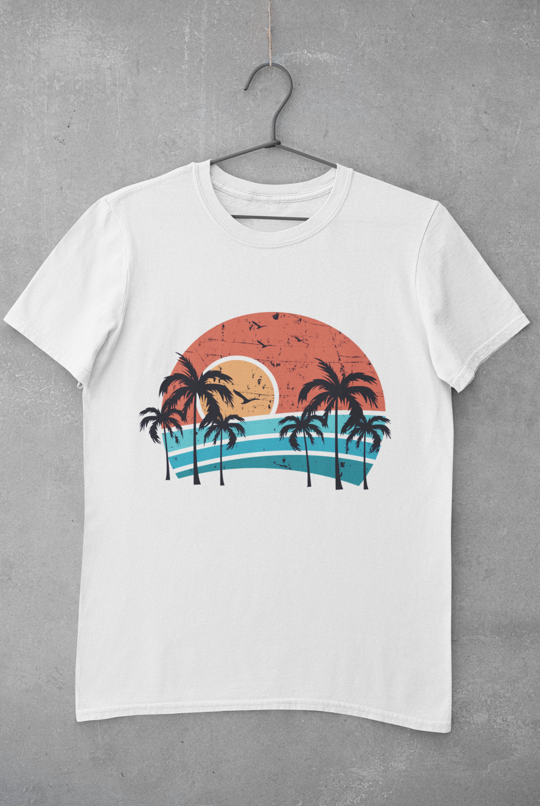 Sunset Mens Half Sleeves T-shirt- KidsFashionVilla