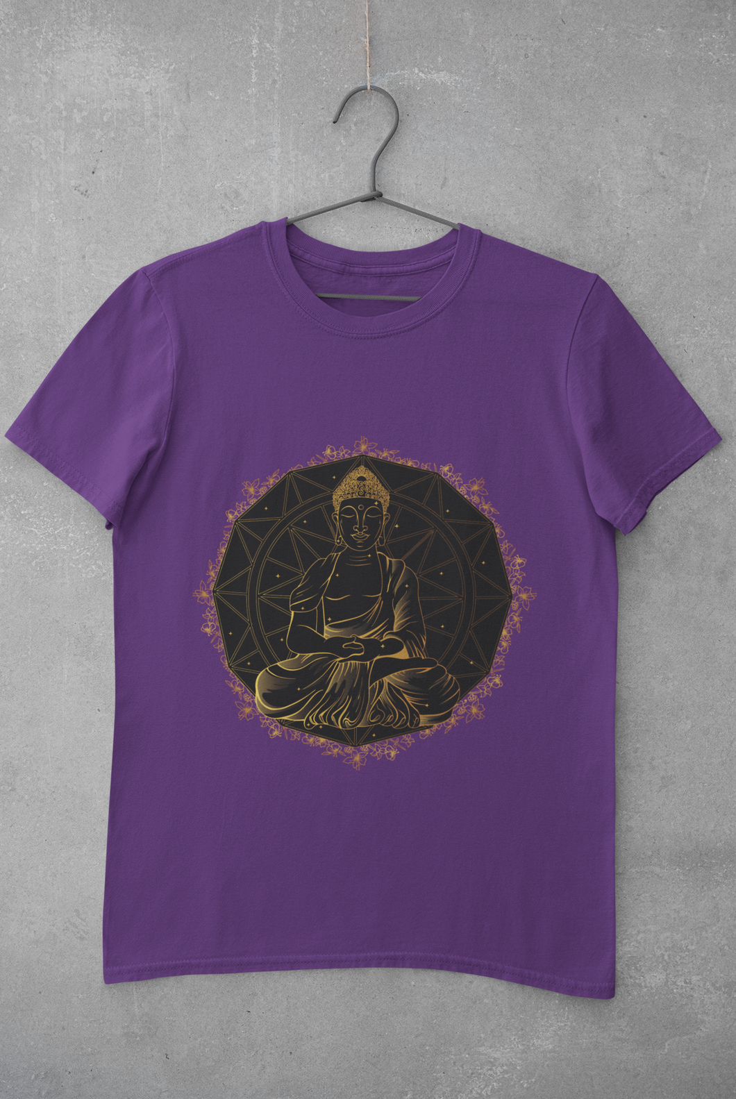 Buddha Gold Women Half Sleeves T-shirt- KidsFashionVilla