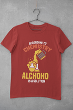 Load image into Gallery viewer, Alcohol Is A Solution Mens Half Sleeves T-shirt- KidsFashionVilla
