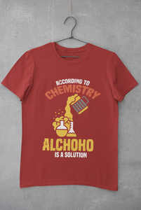 Alcohol Is A Solution Mens Half Sleeves T-shirt- KidsFashionVilla