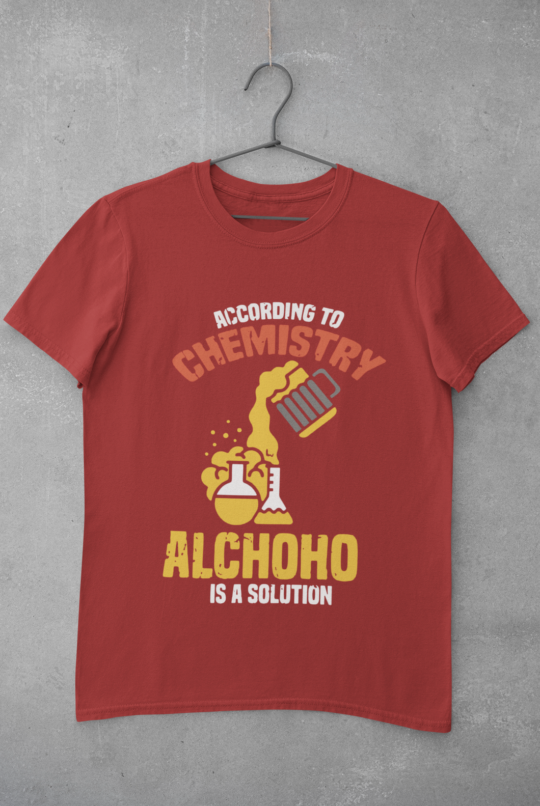 Alcohol Is A Solution Mens Half Sleeves T-shirt- KidsFashionVilla