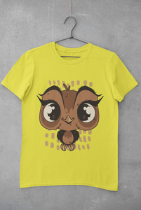 Baby Owl Mens Half Sleeves T-shirt- KidsFashionVilla