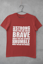 Load image into Gallery viewer, Be Strong Women Half Sleeves T-shirt- KidsFashionVilla
