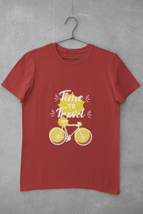 Time To Travel Women Half Sleeves T-shirt- KidsFashionVilla