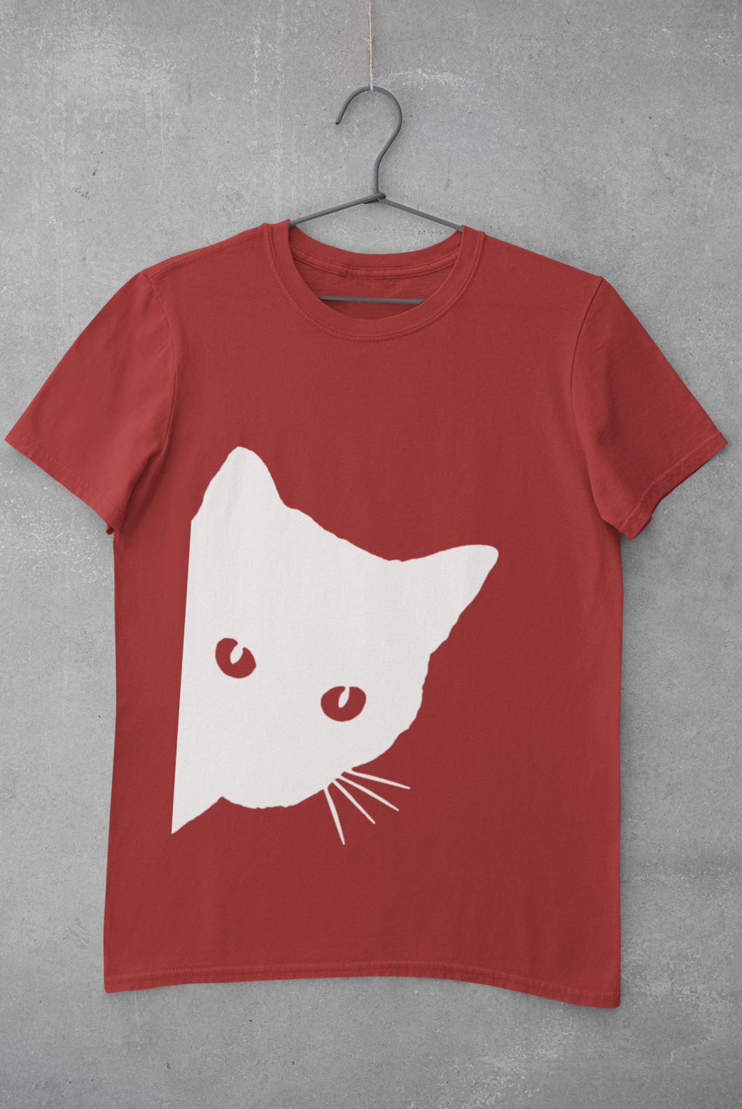 Peeking Cat Women Half Sleeves T-shirt- KidsFashionVilla
