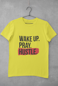 Wake Pray Hustle Women Half Sleeves T-shirt- KidsFashionVilla