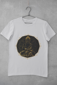 Buddha Gold Mens Half Sleeves T-shirt- KidsFashionVilla