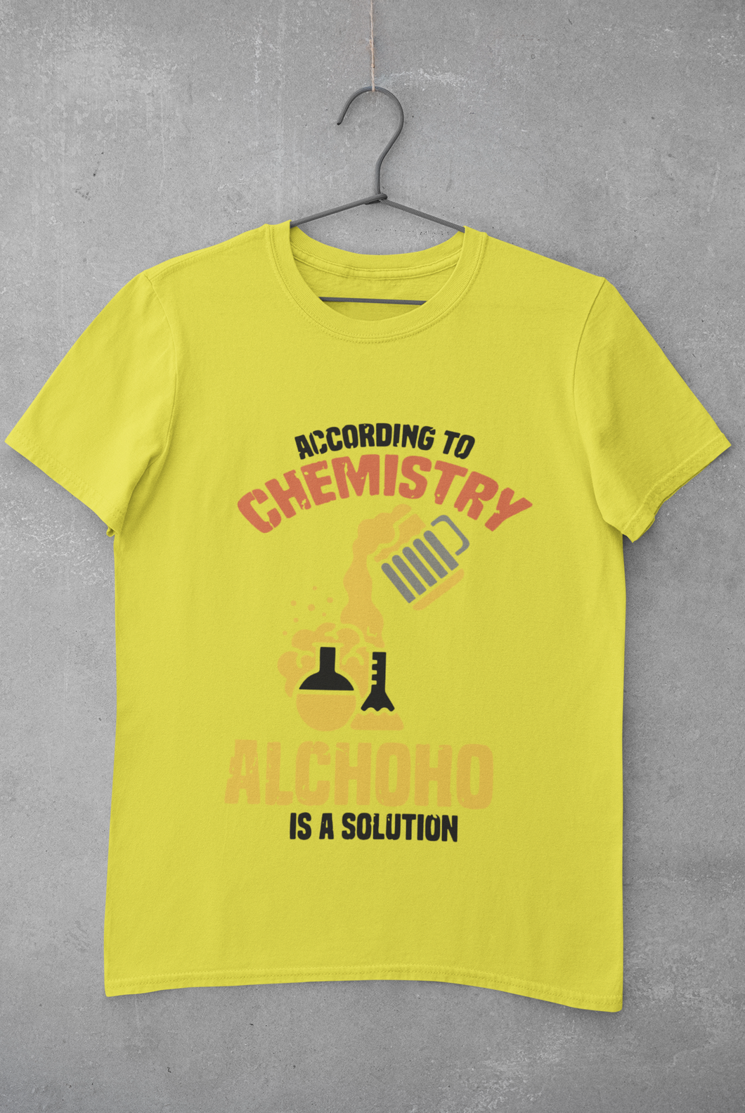 Alcohol Is A Solution Mens Half Sleeves T-shirt- KidsFashionVilla