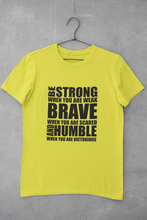 Load image into Gallery viewer, Be Strong Women Half Sleeves T-shirt- KidsFashionVilla
