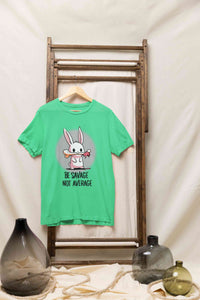 Be Savage Not Average Funny Graphic Quotes Mens Half Sleeves T-shirt- KidsFashionVilla