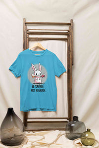 Be Savage Not Average Funny Graphic Quotes Mens Half Sleeves T-shirt- KidsFashionVilla