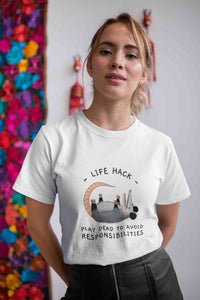 Life Hack Funny Women Half Sleeves T-shirt- KidsFashionVilla