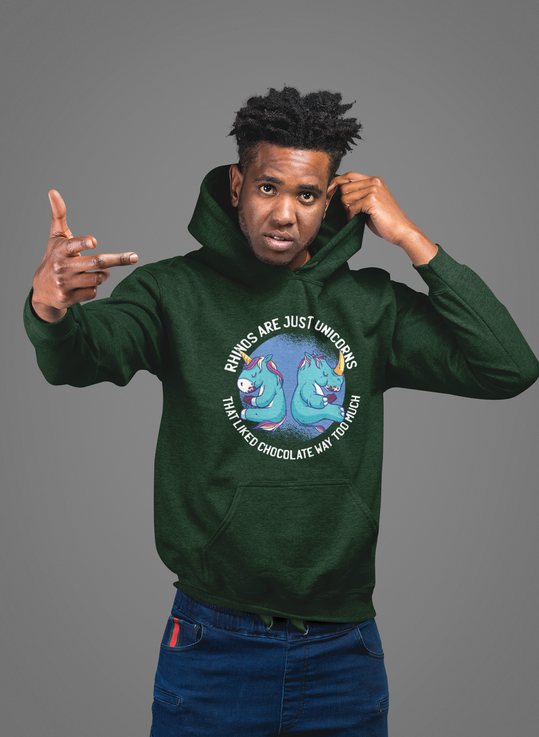 Unicorn Rhino Men Hoodies-KidsFashionVilla