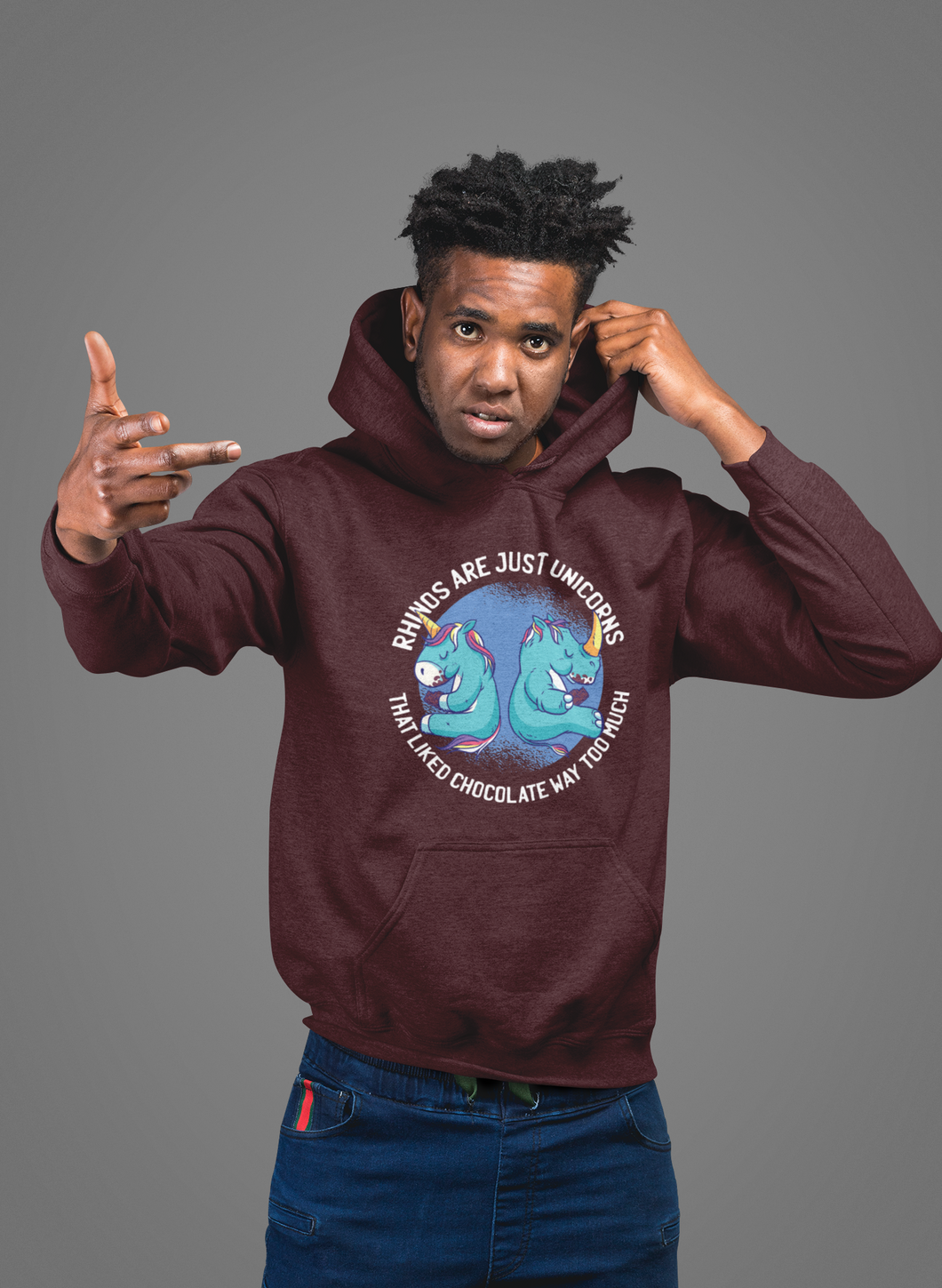 Unicorn Rhino Men Hoodies-KidsFashionVilla