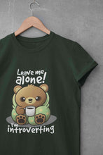 Load image into Gallery viewer, Leave Me Alone I Am Introverting Graphic Funny Quotes Mens Half Sleeves T-shirt- KidsFashionVilla

