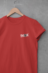 Think Minimal Women Half Sleeves T-shirt- KidsFashionVilla