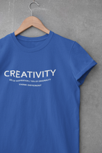 Load image into Gallery viewer, Creativity Quotes Women Half Sleeves T-shirt- KidsFashionVilla
