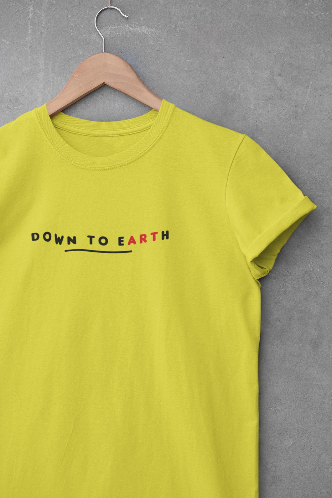 Down To Earth Quotes Mens Half Sleeves T-shirt- KidsFashionVilla