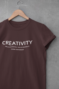 Creativity Quotes Women Half Sleeves T-shirt- KidsFashionVilla