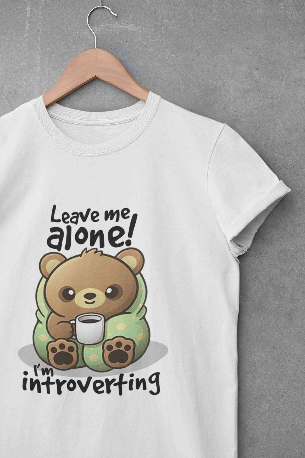 Leave Me Alone I Am Introverting Graphic Funny Quotes Mens Half Sleeves T-shirt- KidsFashionVilla