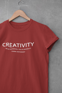 Creativity Quotes Women Half Sleeves T-shirt- KidsFashionVilla