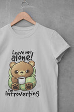 Load image into Gallery viewer, Leave Me Alone I Am Introverting Graphic Funny Quotes Mens Half Sleeves T-shirt- KidsFashionVilla
