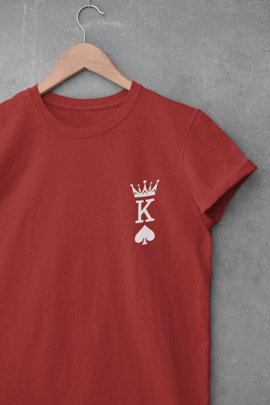 Herren Krone King Of Spades Poker Side Pocket Mens Half Sleeves T-shirt- KidsFashionVilla
