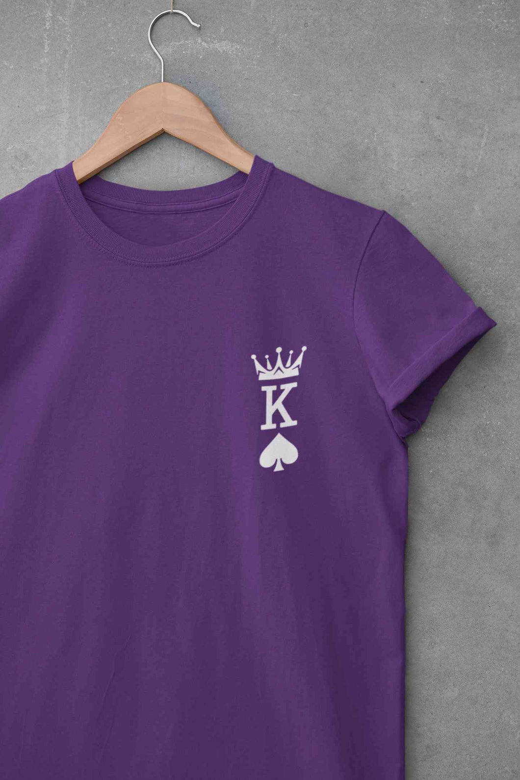 Herren Krone King Of Spades Poker Side Pocket Mens Half Sleeves T-shirt- KidsFashionVilla