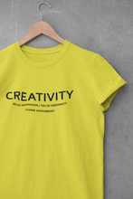 Load image into Gallery viewer, Creativity Quotes Mens Half Sleeves T-shirt- KidsFashionVilla
