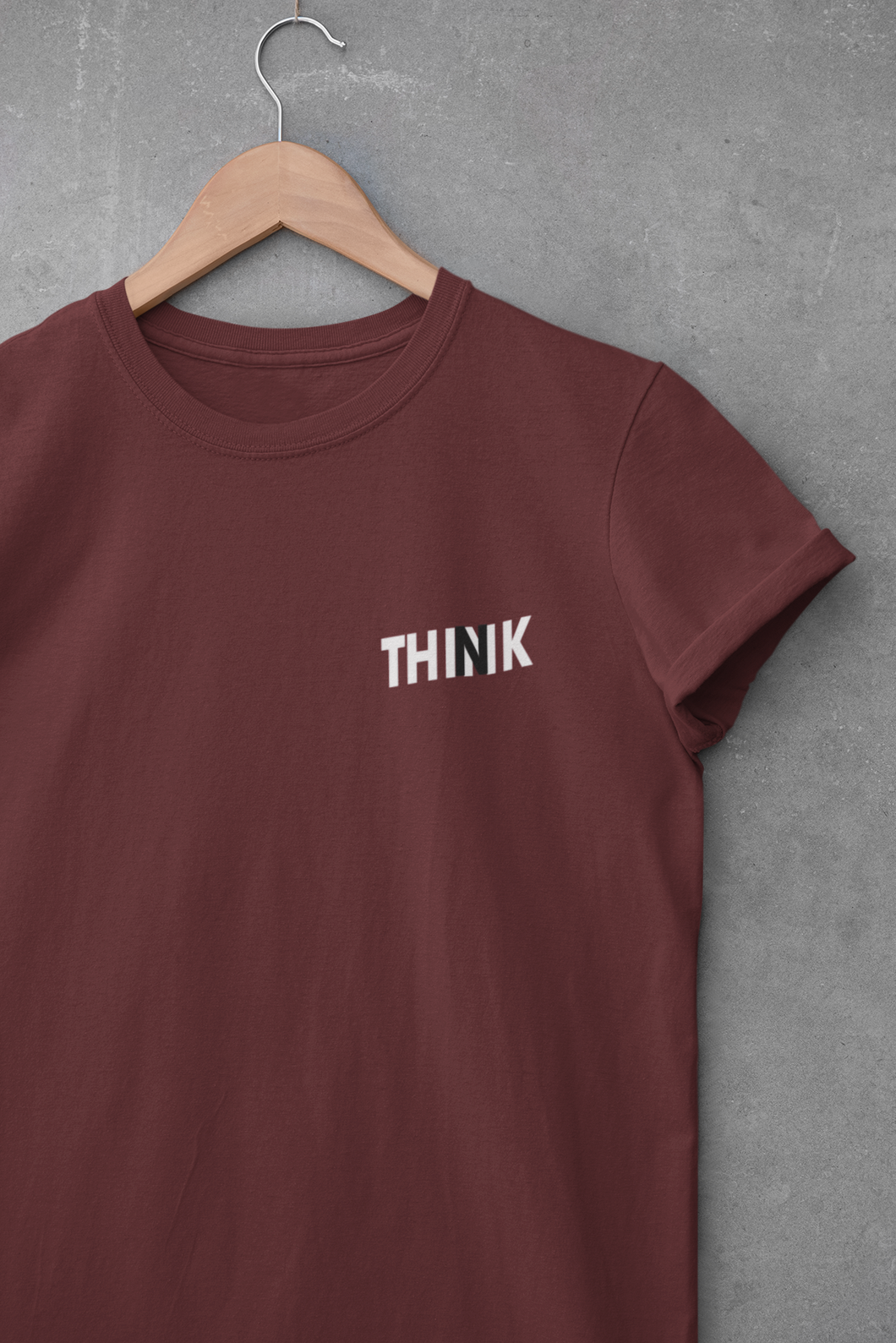 Think Minimal Women Half Sleeves T-shirt- KidsFashionVilla