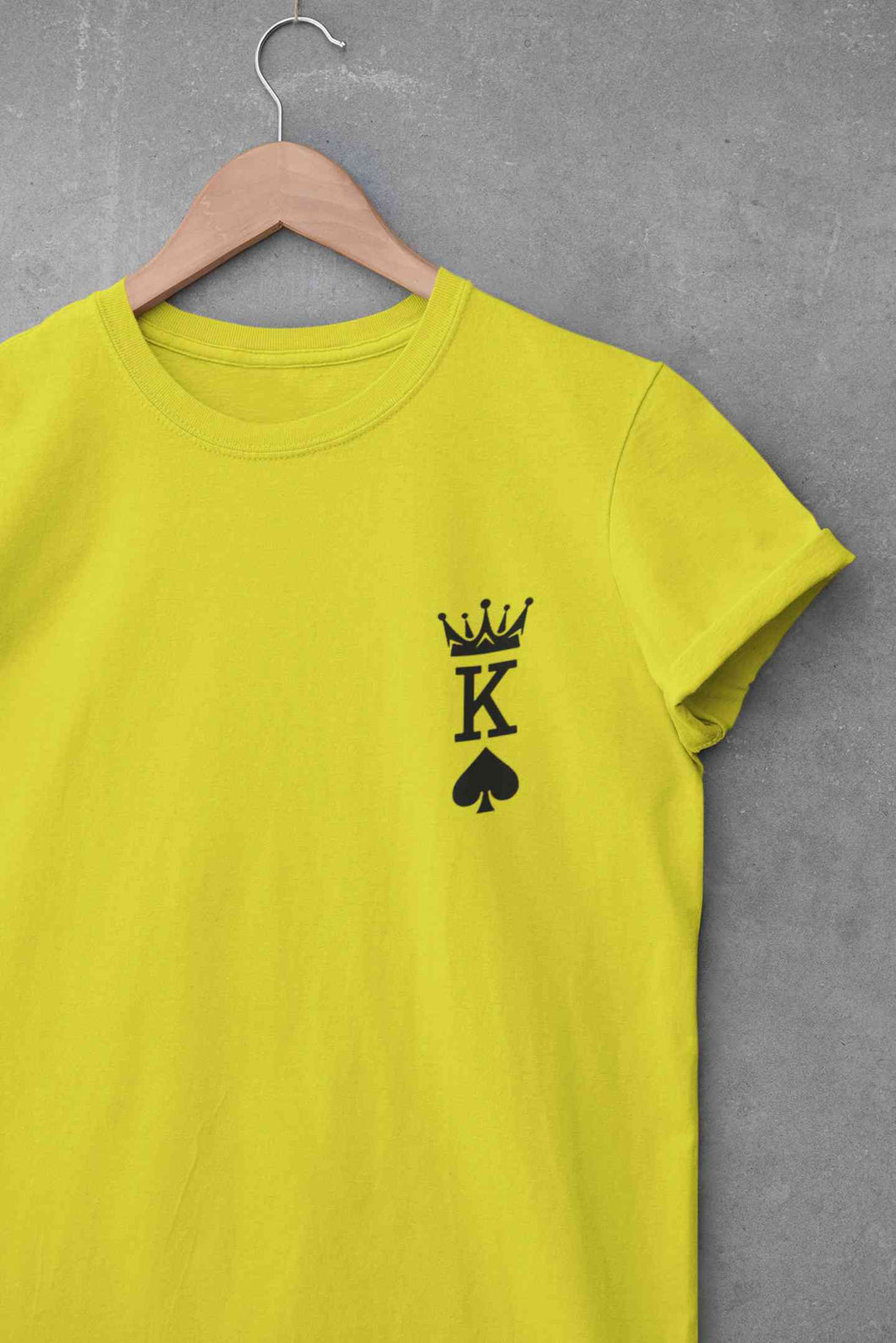 Herren Krone King Of Spades Poker Side Pocket Mens Half Sleeves T-shirt- KidsFashionVilla