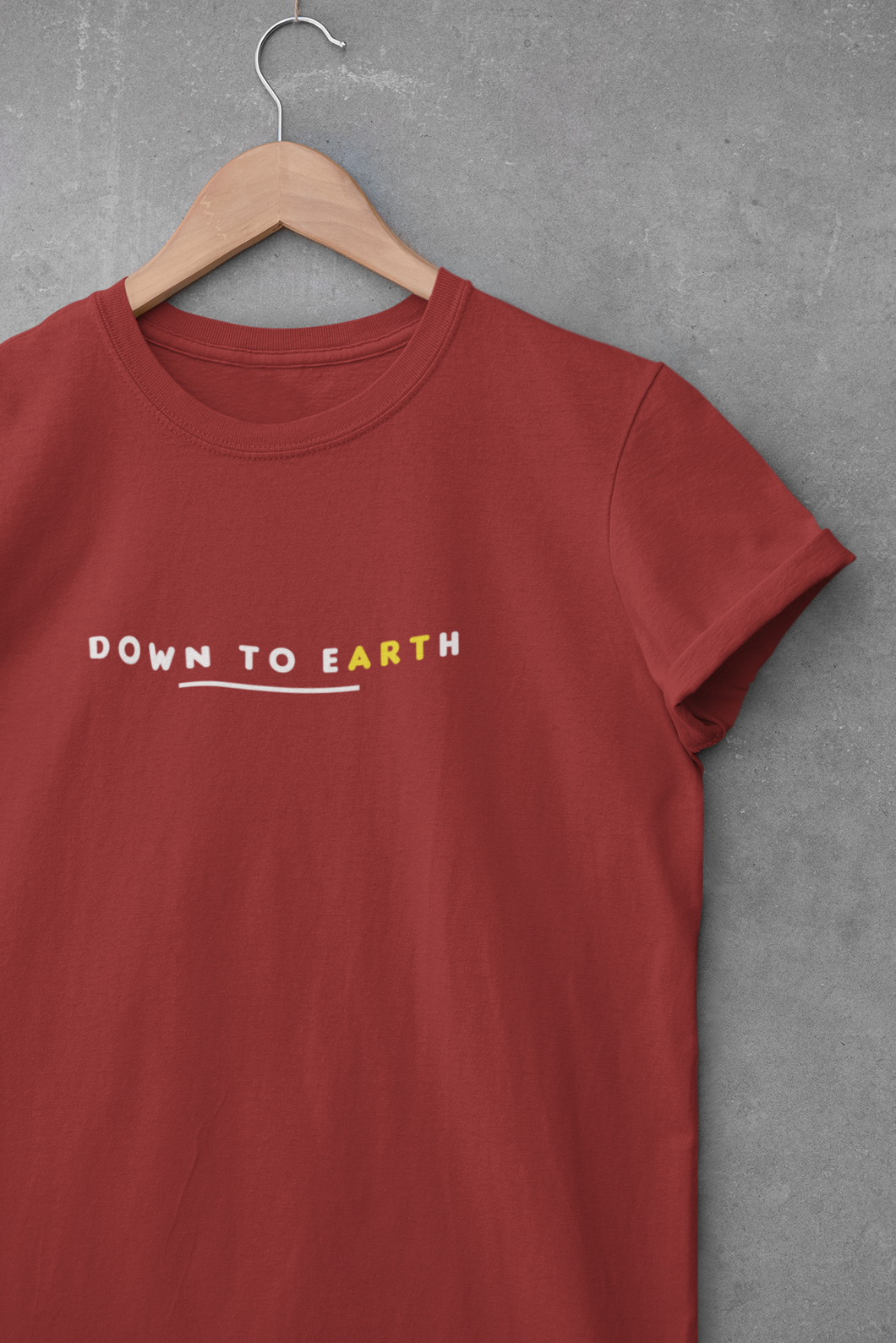 Down To Earth Quotes Mens Half Sleeves T-shirt- KidsFashionVilla