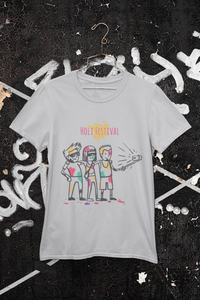 Friends Selfie Holi Women Half Sleeves T-shirt- KidsFashionVilla