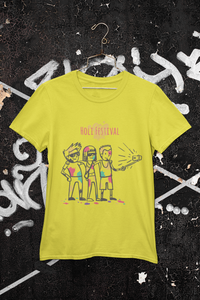 Friends Selfie Holi Women Half Sleeves T-shirt- KidsFashionVilla