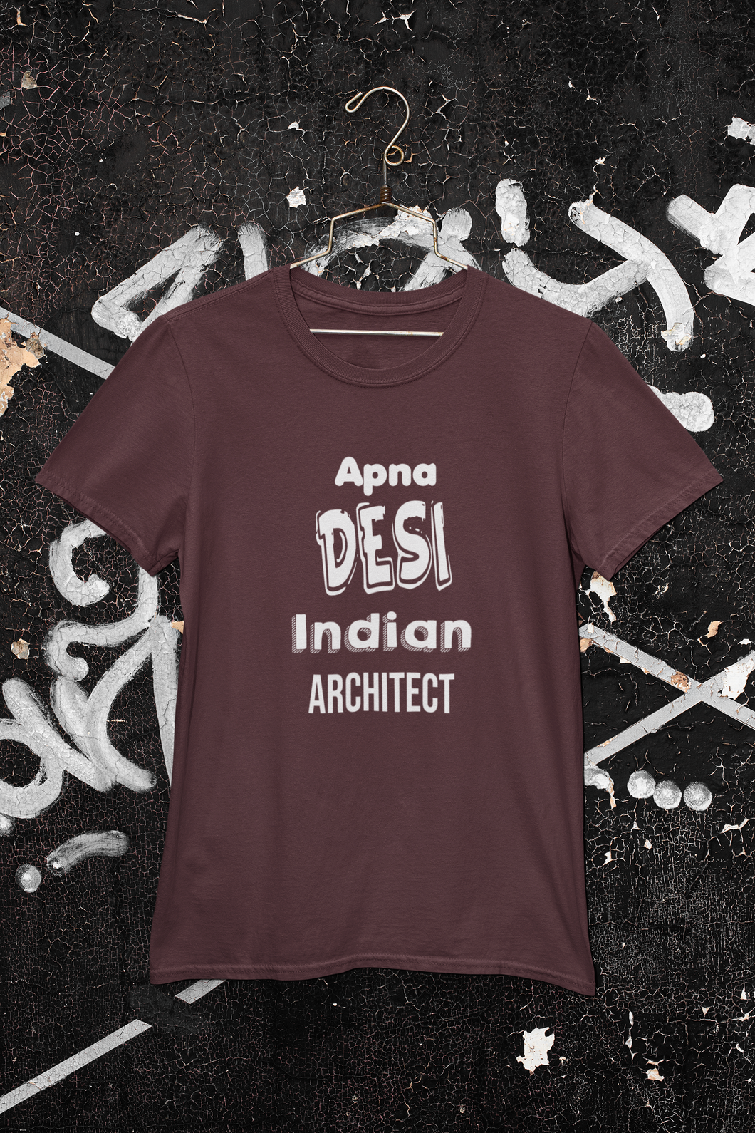 Apna Desi Indian Architect Profession Women Half Sleeves T-shirt- KidsFashionVilla