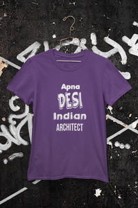 Apna Desi Indian Architect Profession Women Half Sleeves T-shirt- KidsFashionVilla